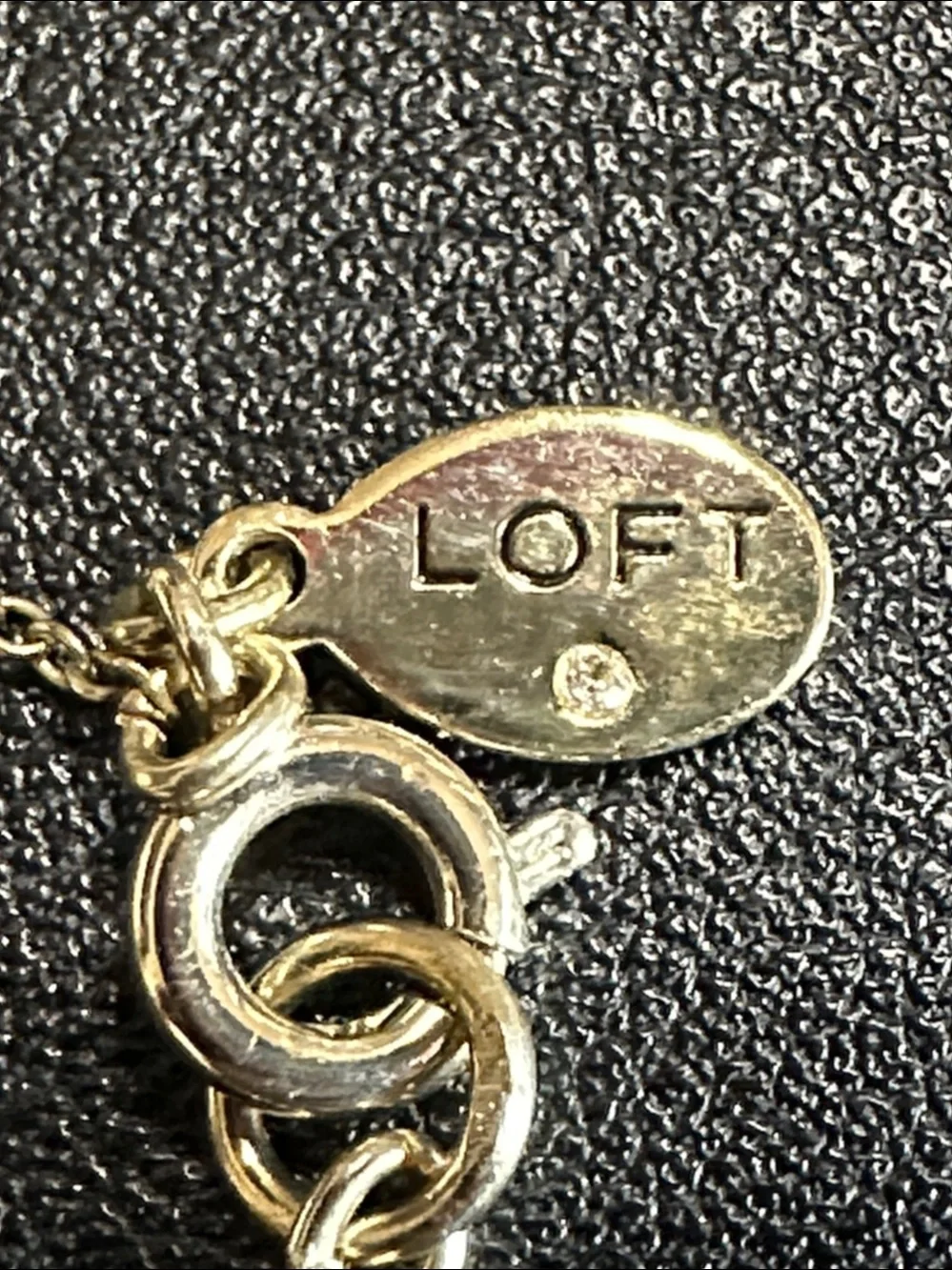 Loft Gold Tone Dainty Chain Long Tassel Necklace